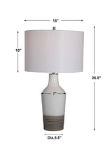 Lighting Dakota White Crackle Table Lamp