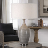 Lighting Dinah Gray Textured Table Lamp