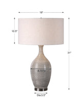 Lighting Dinah Gray Textured Table Lamp
