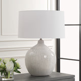 Lighting Dribble White Glaze Table Lamp