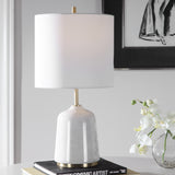 Lighting Eloise White Marble Table Lamp