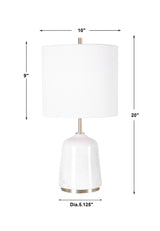 Lighting Eloise White Marble Table Lamp