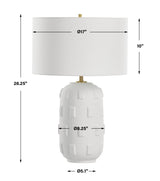 Lighting Emerie Textured White Table Lamp
