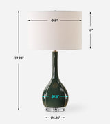 Lighting Essex Green Glass Table Lamp