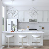 Lighting Euclid 6 Light Nickel Cube Pendant