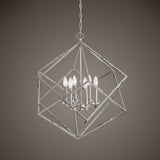 Lighting Euclid 6 Light Nickel Cube Pendant