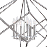 Lighting Euclid 6 Light Nickel Cube Pendant