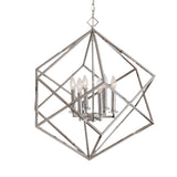 Lighting Euclid 6 Light Nickel Cube Pendant