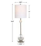 Lighting Exposition Nickel Buffet Lamp