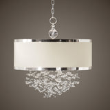 Lighting Fascination 3 Light Silken Drum Pendant