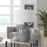 Lighting Felipe Distressed Gray Table Lamp