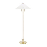 Lighting - Floor Lamp Flare 2 Light Floor Lamp // Aged Brass 