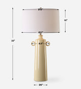 Lighting Florero Pale Yellow Table Lamp
