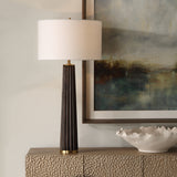 Lighting Forage Dark Scalloped Table Lamp