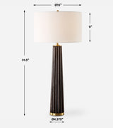 Lighting Forage Dark Scalloped Table Lamp