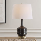 Lighting Foster Black Glaze Table Lamp