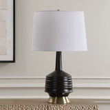 Lighting Foster Black Glaze Table Lamp