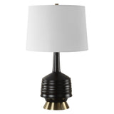 Lighting Foster Black Glaze Table Lamp