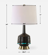 Lighting Foster Black Glaze Table Lamp