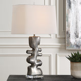 Lighting Free Flowing Nickel Table Lamp