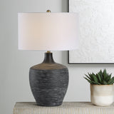 Lighting Graphite Ribbed Table Lamp