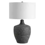 Lighting Graphite Ribbed Table Lamp