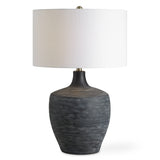 Lighting Graphite Ribbed Table Lamp