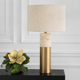 Lighting Gravitas Elegant Brass & Stone Lamp