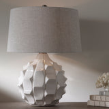 Lighting Guerina Scalloped White Lamp