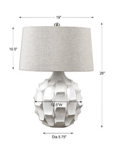 Lighting Guerina Scalloped White Lamp