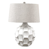 Lighting Guerina Scalloped White Lamp