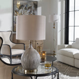 Lighting Hedera Textured Ivory Table Lamp