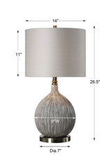Lighting Hedera Textured Ivory Table Lamp
