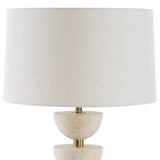 Lighting Hemisphere Travertine Table Lamp