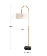Lighting Huxford Brass Arch Floor Lamp