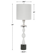 Lighting Inverse White Marble Table Lamp