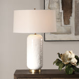 Lighting Iona White Glaze Table Lamp