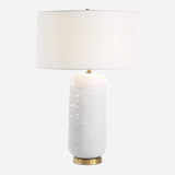 Lighting Iona White Glaze Table Lamp