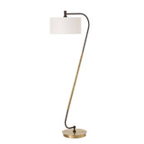 Lighting Irwin Curved Brass Floor Lamp
