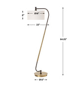Lighting Irwin Curved Brass Floor Lamp