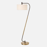 Lighting Irwin Curved Brass Floor Lamp