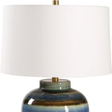 Lighting Judarn Blue Brown Table Lamp