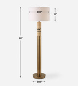 Lighting Knox Travertine Floor Lamp
