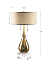 Lighting Lagrima Brushed Brass Lamp