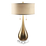 Lighting Lagrima Brushed Brass Lamp