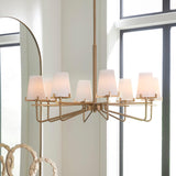 Lighting Lassen 8 Light Brass Chandelier