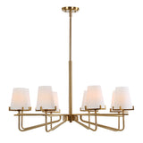 Lighting Lassen 8 Light Brass Chandelier