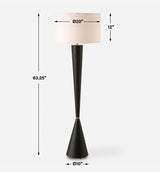 Lighting Layla Black Tapered Floor Lamp
