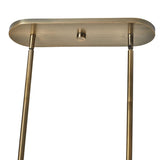 Droplet 11 Light Linear Chandelier // Brushed Brass