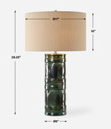 Lighting Loch Green Glaze Table Lamp